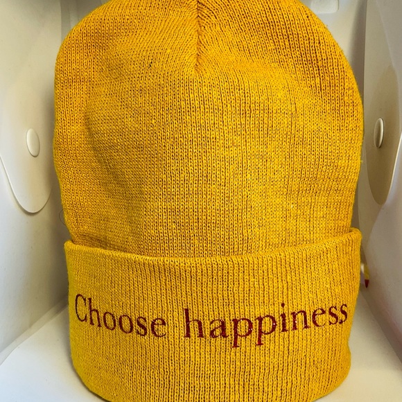 Graphic Designed Beanies (MUSTARD/BROWN) SEE PICTURES - Picture 7 of 7